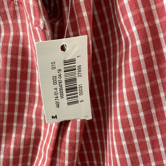 Old Navy Classic Red Check Button Down Shirt Cotton Size Medium - Picture 3 of 10